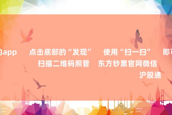 正规买球的app 点击底部的“发现” 使用“扫一扫” 即可将网页共享至一又友圈 扫描二维码照管 东方钞票官网微信
