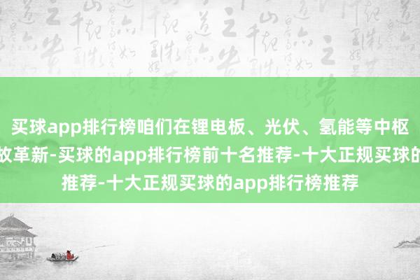 买球app排行榜咱们在锂电板、光伏、氢能等中枢业务领域不休革故革新-买球的app排行榜前十名推荐-十大正规买球的app排行榜推荐