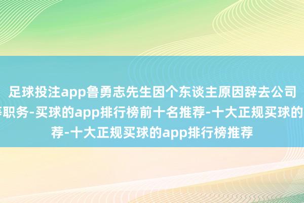 足球投注app鲁勇志先生因个东谈主原因辞去公司董事长、总裁等职务-买球的app排行榜前十名推荐-十大正规买球的app排行榜推荐