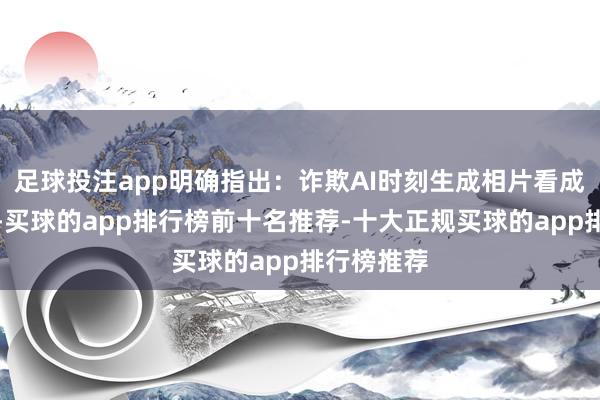 足球投注app明确指出：诈欺AI时刻生成相片看成诉讼笔据-买球的app排行榜前十名推荐-十大正规买球的app排行榜推荐