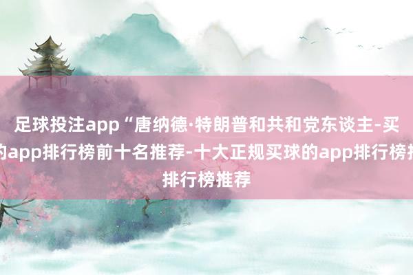 足球投注app“唐纳德·特朗普和共和党东谈主-买球的app排行榜前十名推荐-十大正规买球的app排行榜推荐